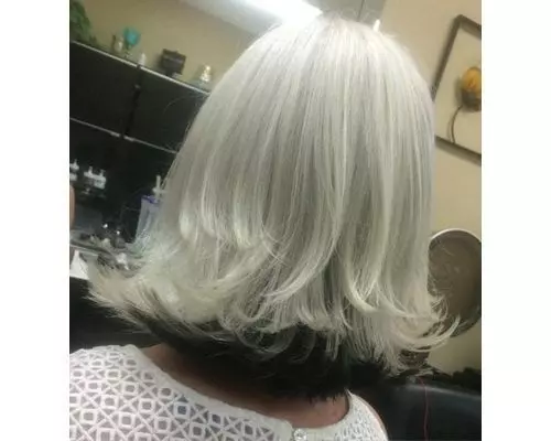 46 Soft Layered Silver Long Bob