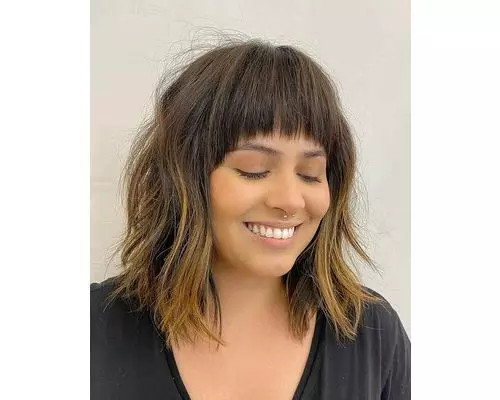 52 Mid Length Hair With Face Framing Bangs