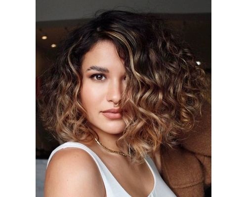 Round Curly Bob Hairstyle 