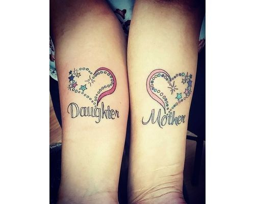 49 mother daughter arm tattoo