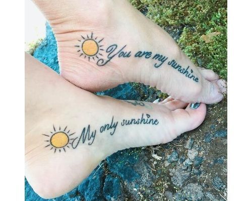 14 Sunflower With Quotes Mother And Daughter Tattoos