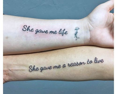 Mother Daughter Saying Tattoo