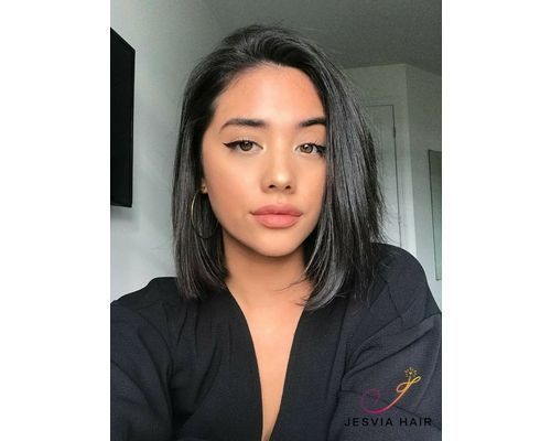 Black Hair Neck Length Bob