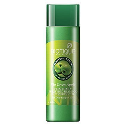 6- Biotique green apple fresh purifying daily apple shampoo and conditioner