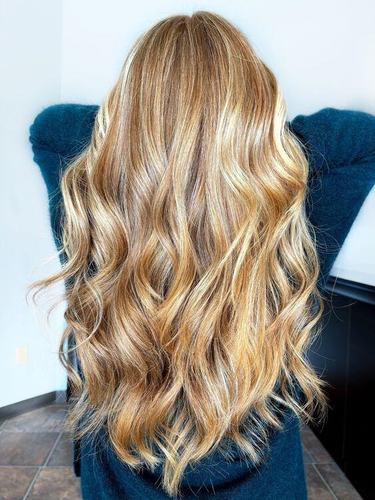 Honey Blonde Balayage with Low Contrast