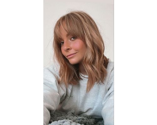 Honey Blonde Bangs