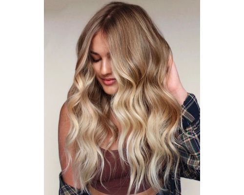 Balayage in Muted Honey Blonde