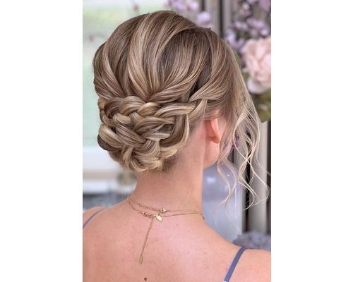 romantic braided updo