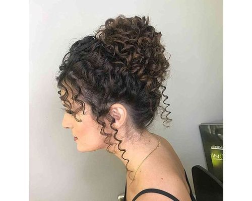 Flowing Curly Updo