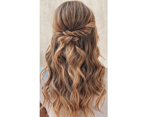 Half Up Half Down with Twisted Detail prom