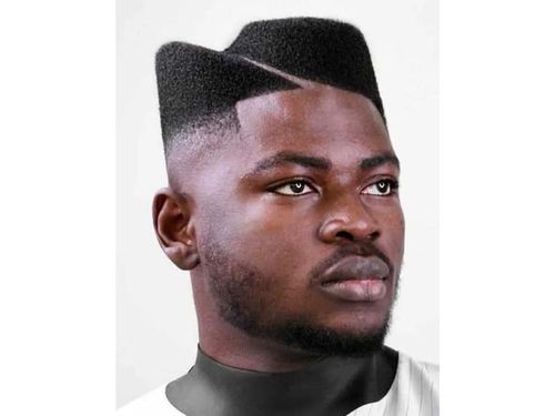Geometric prom haircut for black guys