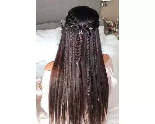 Half Up, Half Down Braids