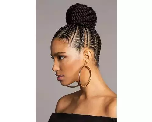 Cornrow Updo