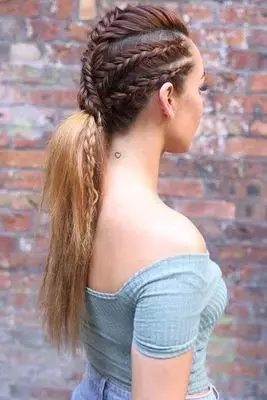 Dutch Braided Ponytail