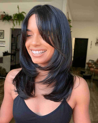 Malaysian Messy Wave Bob Wig With Bangs 13X4.5 Lace Front Wig - LFW078