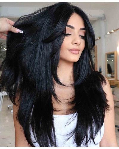 sexy-jet-black-layers-for-straight-hair