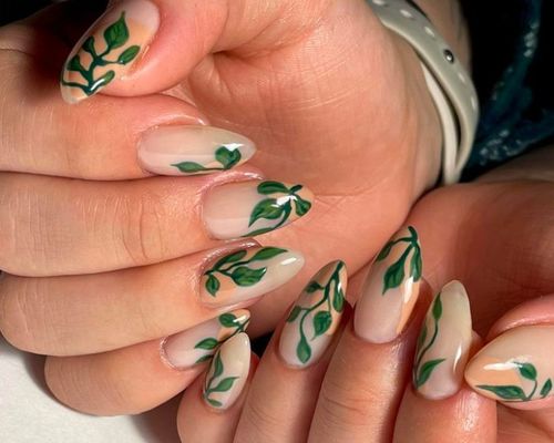 leaf-and-flower-nails