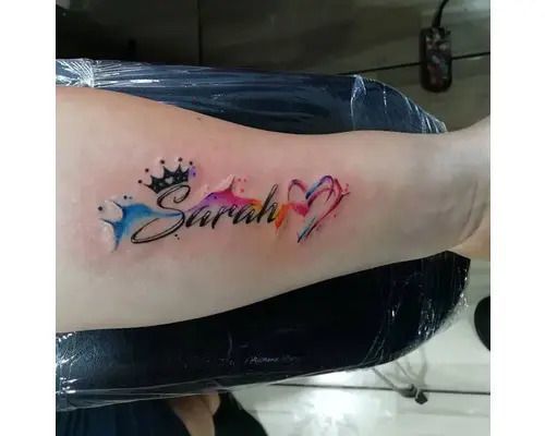 Watercolor-name-tattoo