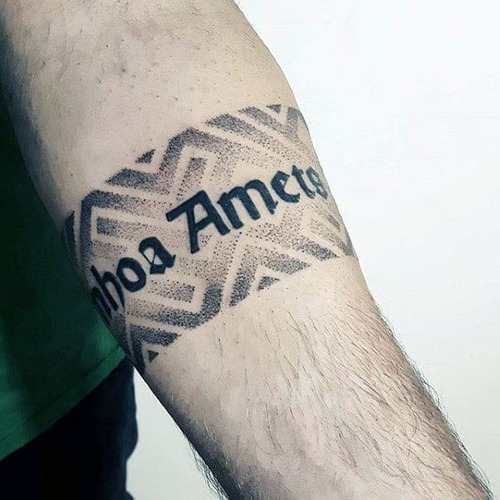 dotwork-geometric-pattern-name-guys-forearm-tattoo