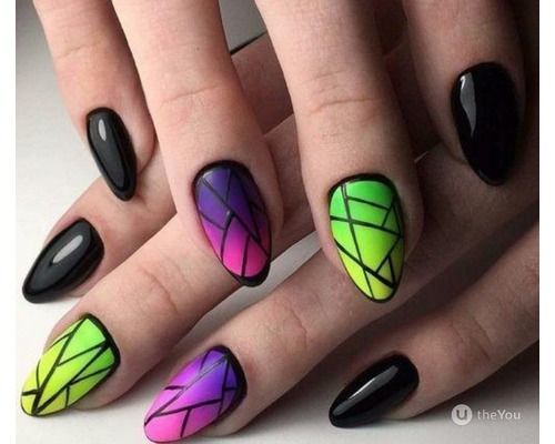 almond-neon-geometric-nails-water