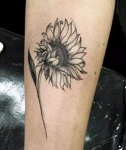 Fine Line Tattoos by Math - A sunflower field is like a sky with a thousand  suns. . . Single needle soft shaded sunflower on the ribs done  @thelondonsocialtattoo . . If