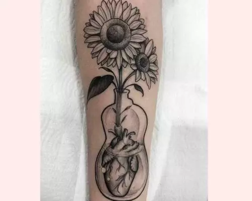 sunflower-tattoo-unique