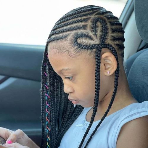 Knotless Braids With Heart_ 30+ Trendy Braided Hairstyle