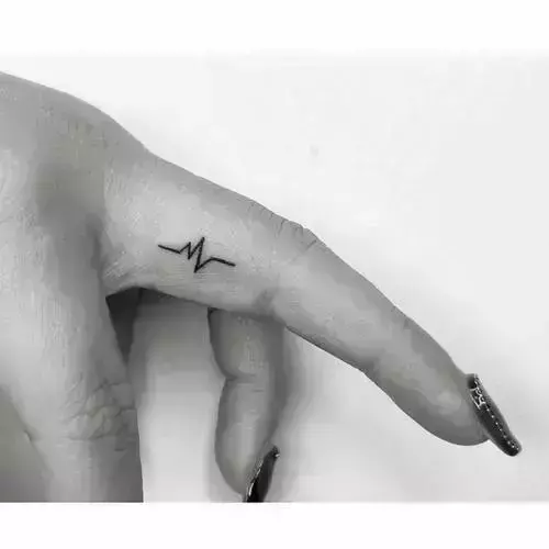 Black Ink Arrow And Bird Tattoo On Finger – Truetattoos