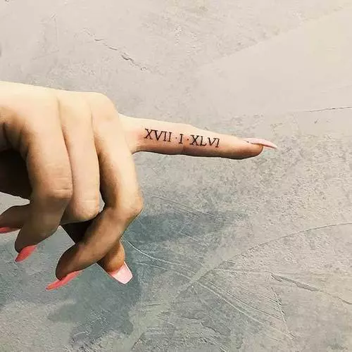 Roman-Numeral-Finger-Tattoo