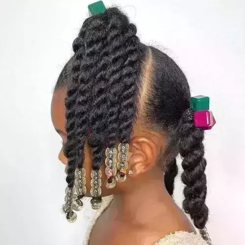 55 Stunning Kids Braids With Beads Trending In 2024 | Fabbon