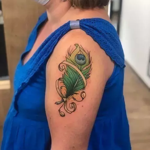 Shoulder Peacock Tattoo Idea For Women 1024x1024 