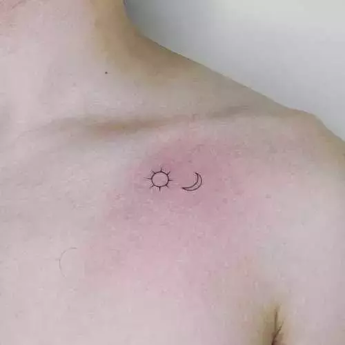 Minimalist-Sun-And-Moon-Shoulder-Tattoos