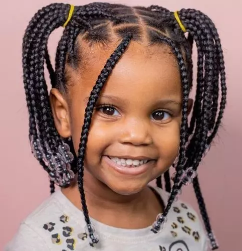 55 Stunning Kids Braids With Beads - 2023 | Fabbon