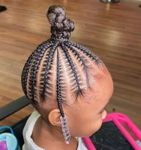 Cute kids braids with beads 