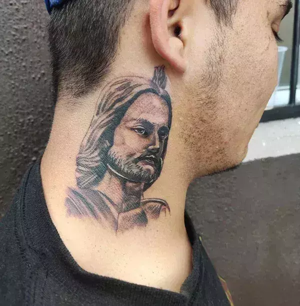 San-Judas-neck-tattoo