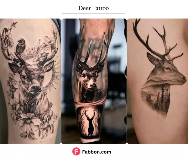 Deer tattoo - the black hat tattoo