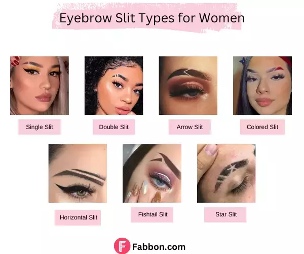 Eyebrow Slit Types for Women