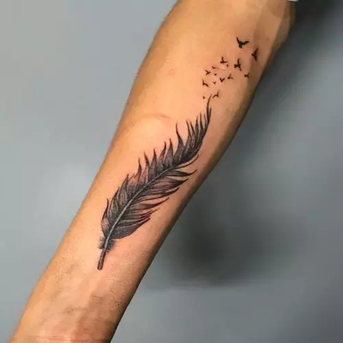 Classic-Feather-Tattoo-on-arm