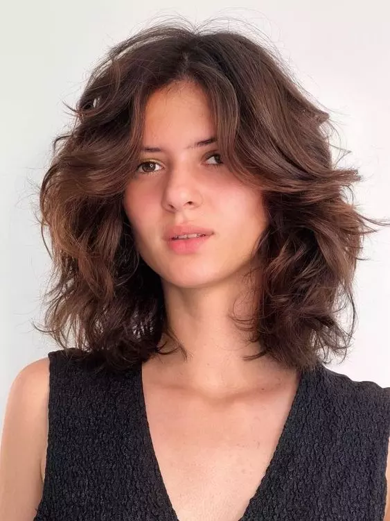 Butterfly Haircut For Short Wavy Hair