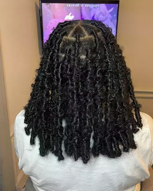 shoulder length butterfly locs