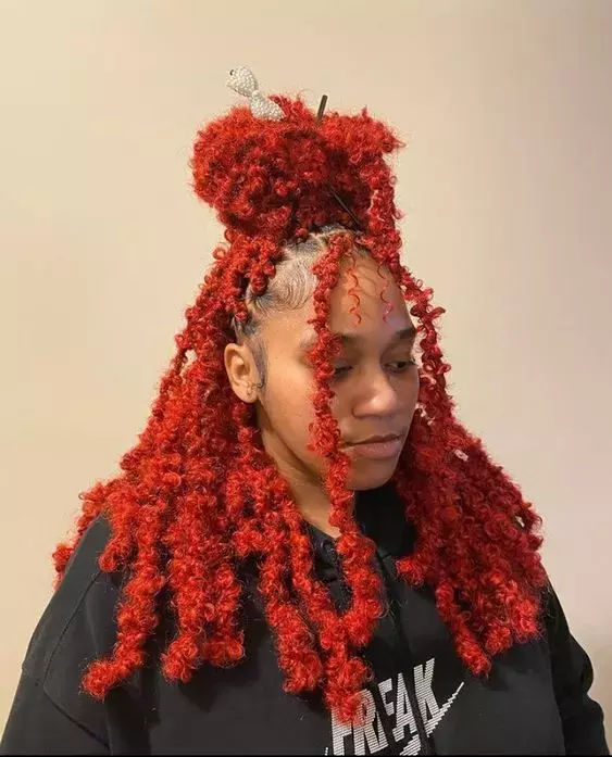 red butterfly locs