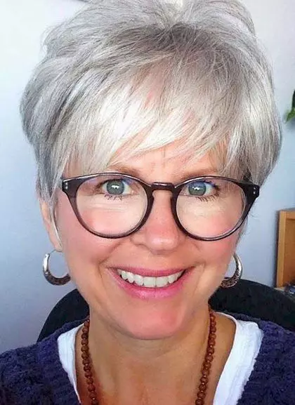 Gray-short-hairstyle-for-women-over-50