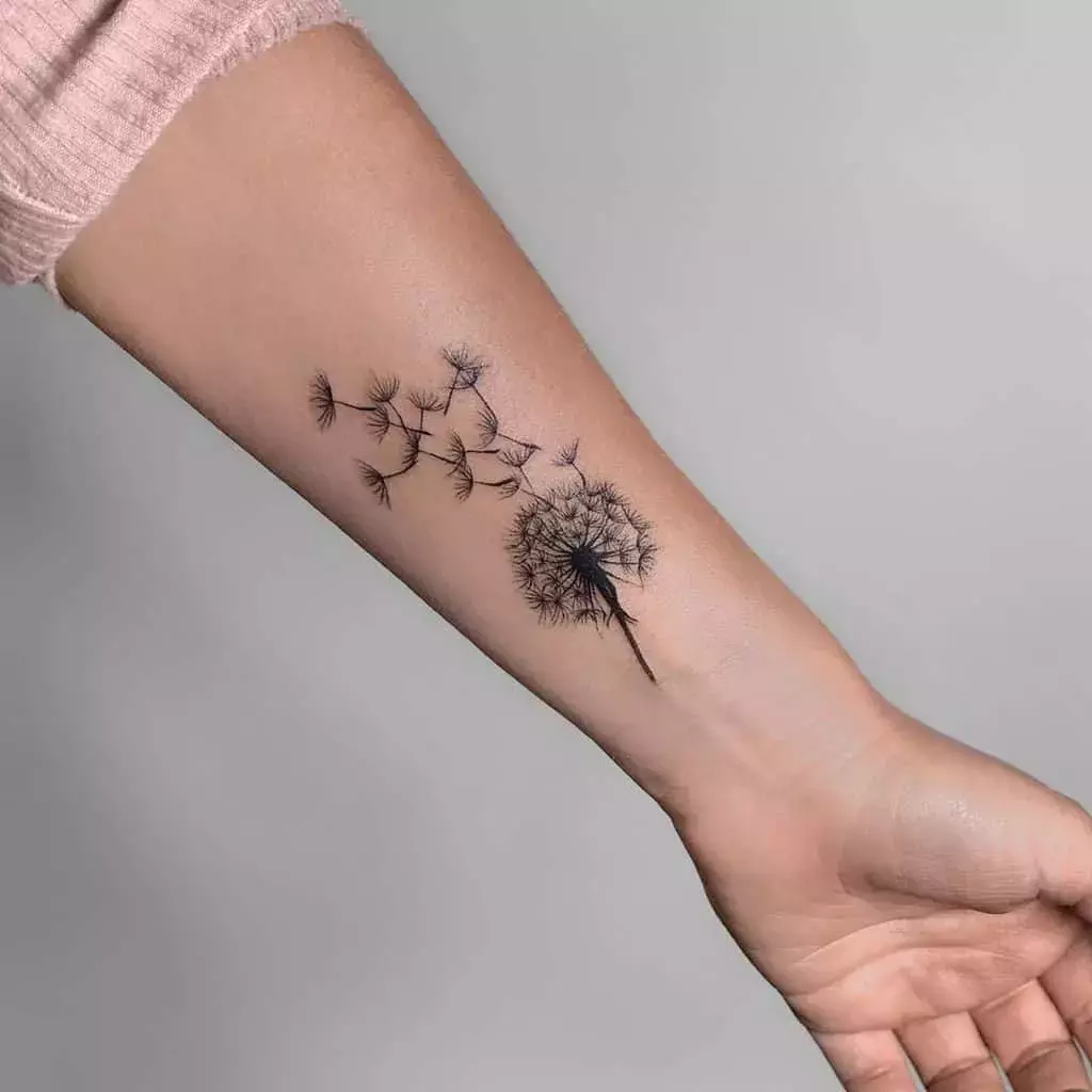 Buy Dandelion Temporary Tattoo / Floral Tattoo / Flower Tattoo / Minimalist  Tattoo Online in India - Etsy