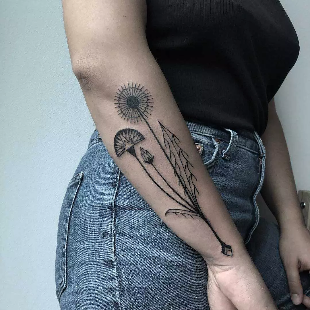 Dandelion-tattoo-by-artist-Meritattoon