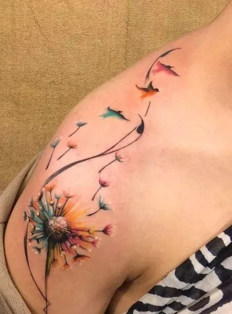 100 Dandelion Tattoo Designs for Women | Art and Design