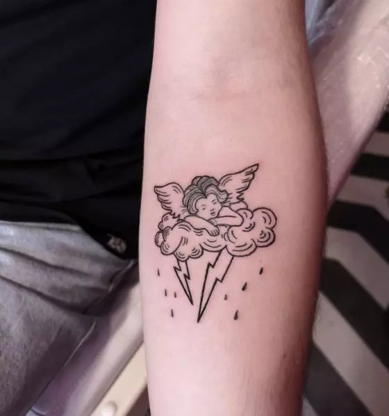Baby-Angel-Tattoo-on-Hand