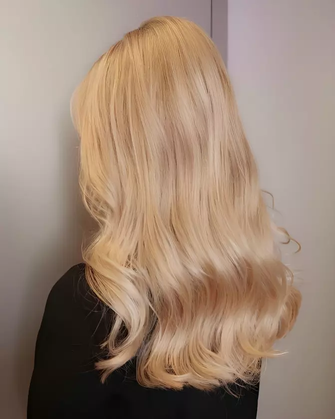 golden strawberry blonde hair