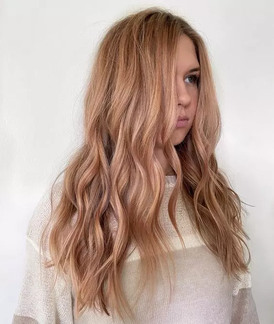 Strawberry blonde with shades