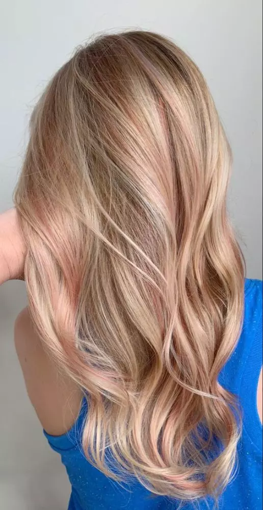 Strawberry Blonde With Pink Highlights
