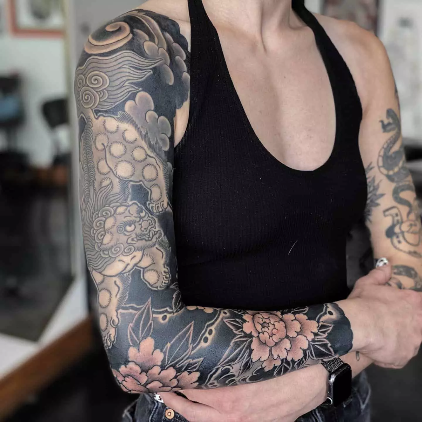 2-sleeve-tattoo-for-women-pic